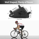 Abaodam Bicycle Triangle Pouch Bag Durable Cycling Frame Holder for Mountain Road Bikes Practical Saddle Bag for Tools Essentials Black